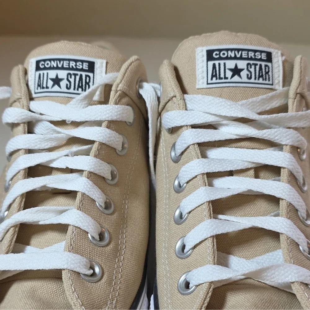 Converse All Star Beige Canvas Low Top Lace-Up Cap Toe Sneakers US 9.5 EU 43 - Picture 7 of 12